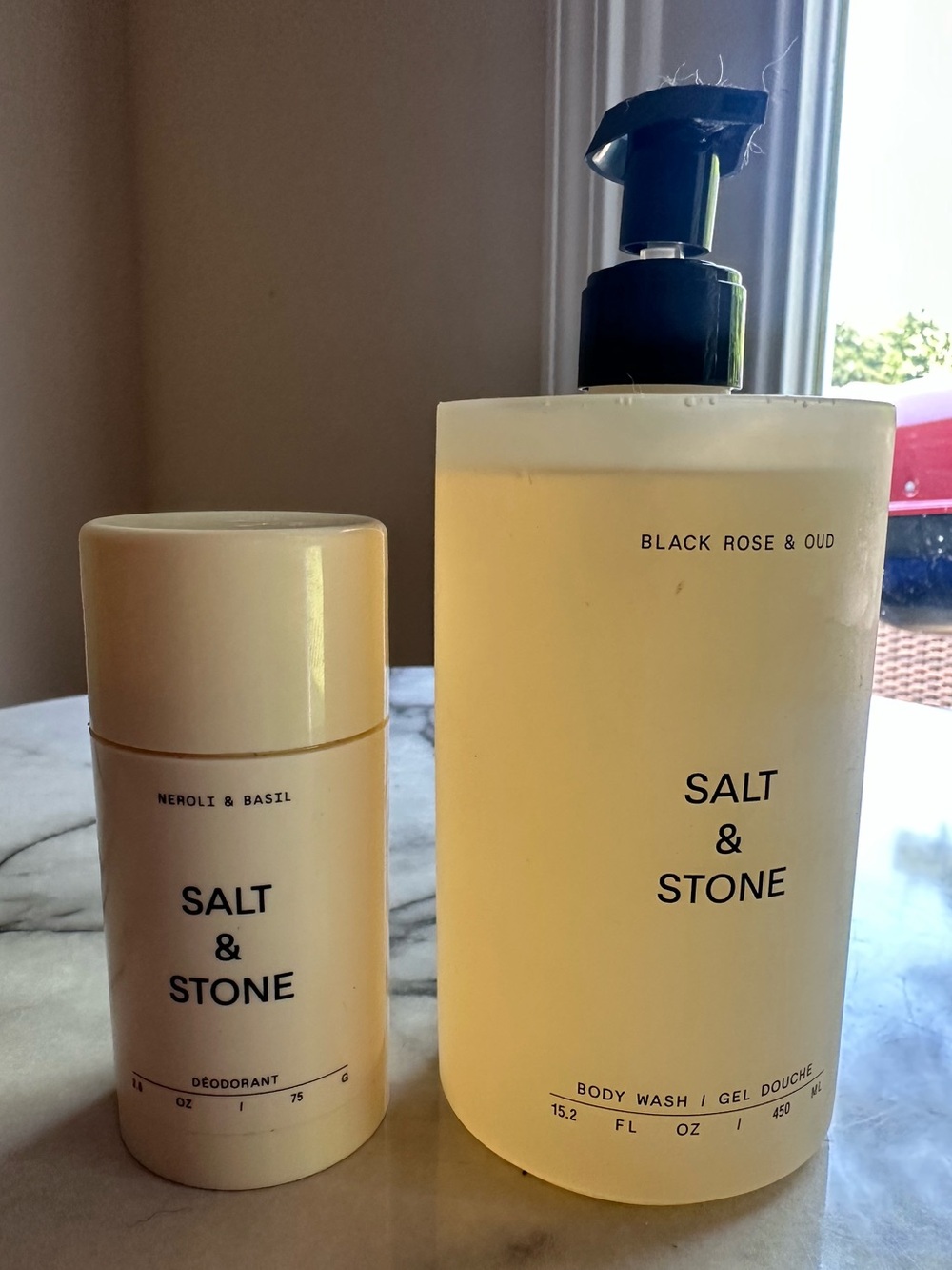 Neroli & Basil Deodorant and Black Rose & Oud Body Wash